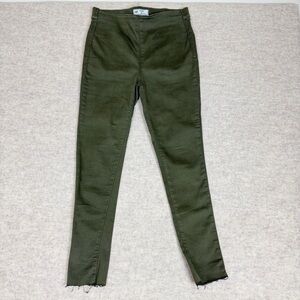 Free People Women's Olive Green Easy Goes It Jeggings - Size 30
